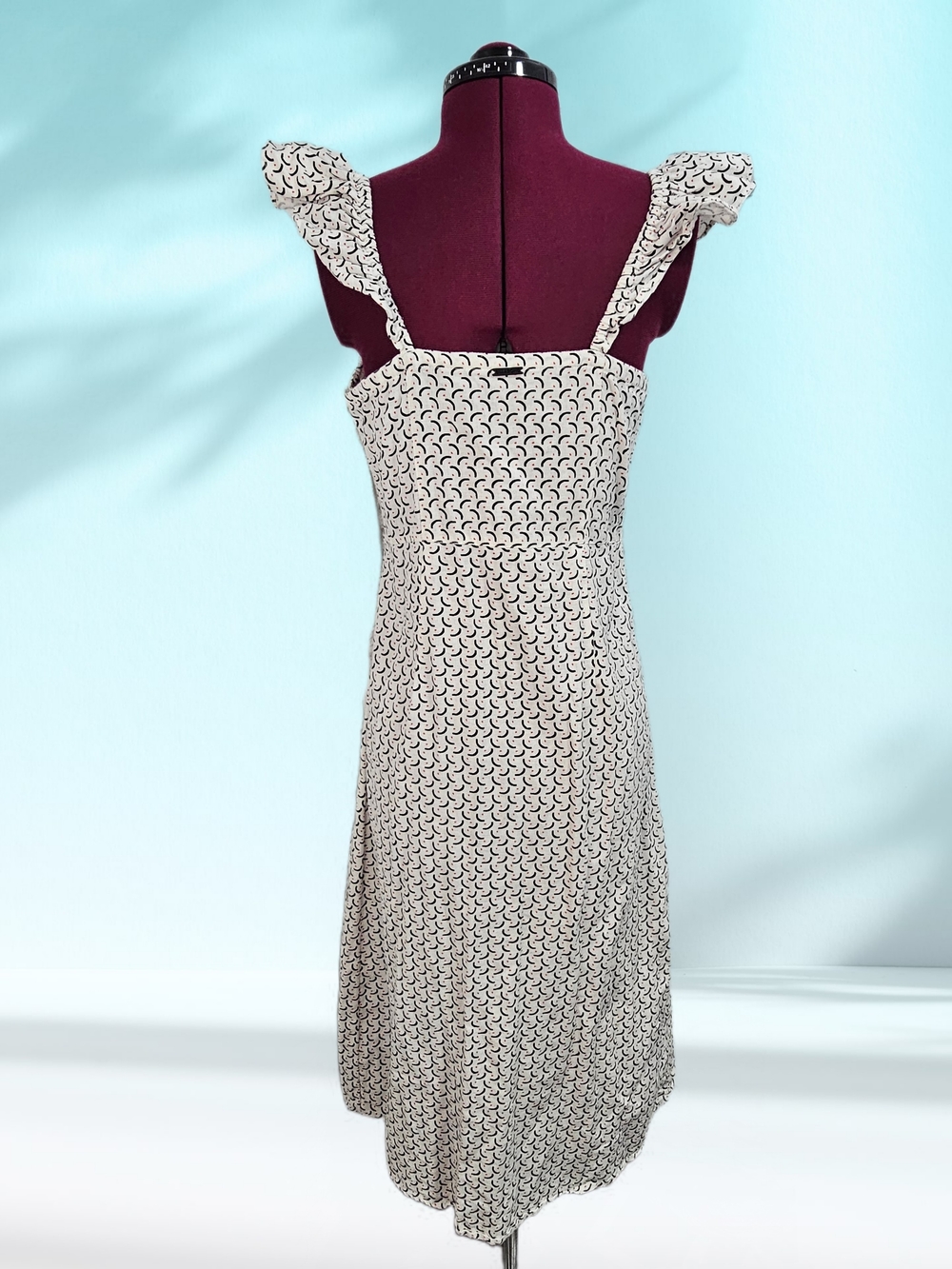 Billabong x Sincerely Jules "Love Tripper" Midi Dress Sweetheart Neckline Ruffle - Picture 7 of 15